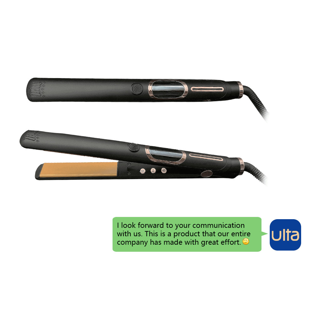 2 в 1 волосе выправляя с утюгом керамической температуры LCD регулируемой плоским