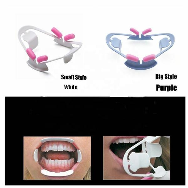 Professional Intraoral Cheek Tongue Retractor Mouth Spreader Lip Opener in Blue and Pink for Dental