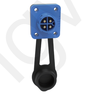 Сплав 4pin M19 соединитель сверхусплавленный синий нейлон PA66 алюминиевая сплав оболочка