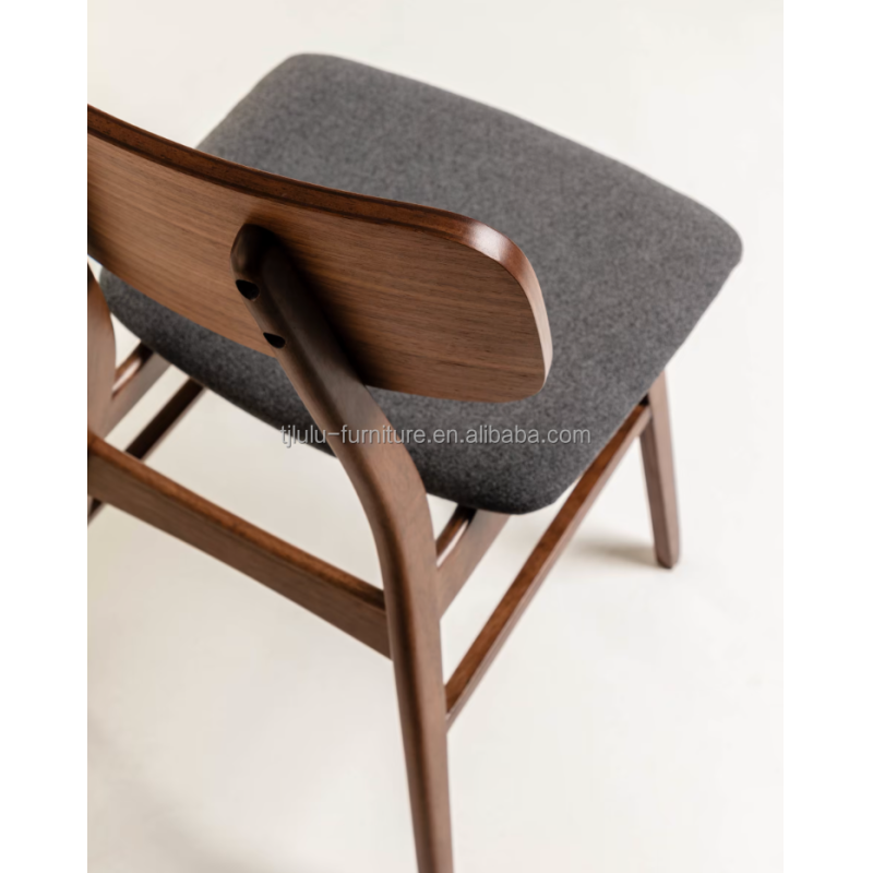 Customize Restaurant Hotel Upholstery Wooden Dining Chair in Sturdy Solid Wood Material and Modern Design