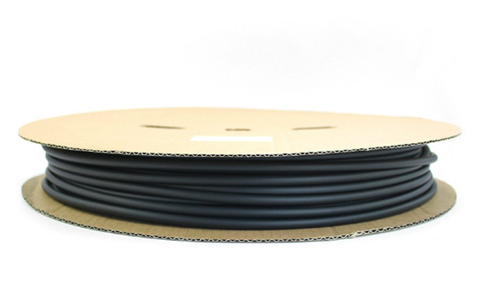 RoHS Standard Dual Wall Heat Shrink Tube Black Featuring 0.7mm Wall Thickness Suitable for Wire Harness and Cable Insulation