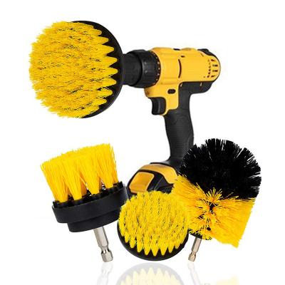 La brosse 3pcs de perceuse frottent l'attachement de perceuse de brosse Kit Time Saving Kit et le kit de nettoyage d'épurateur de puissance pour la salle de bains de voiture