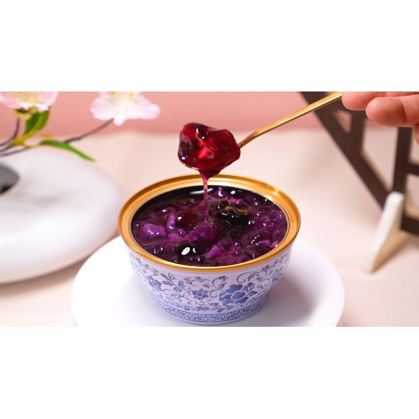 Chinese Instant Purple Sweet Potato Peach Gum Tremella Soup Sweet And Glutinous 168g