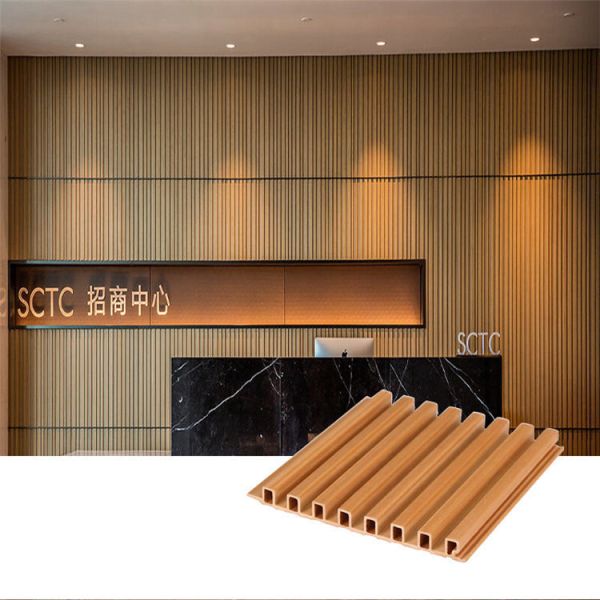 Indoor Decor Wood Plastic Composite Cladding Fluted 3d Wall Board WPC PVC Interior Wall Panel
