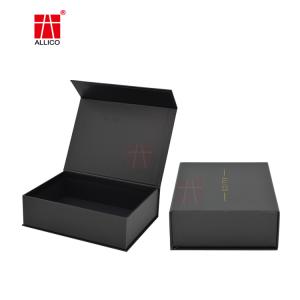 Caixa de empacotamento de Matte Black Flap Lid Magnetic 9,05 x 6,69 x 2,75