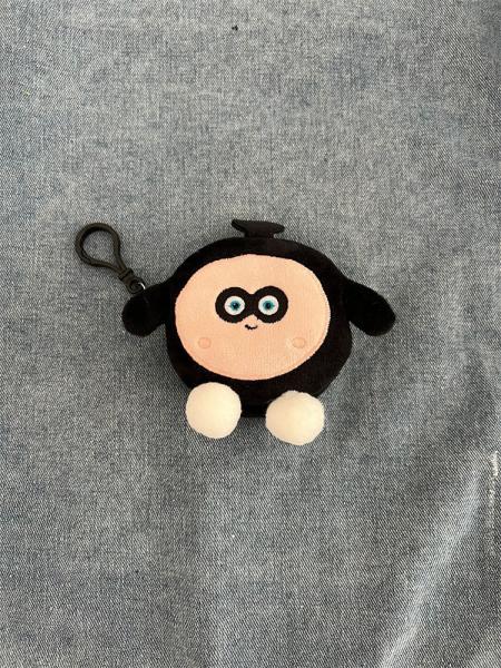 EGG PARTY ROUND PLUSH COIN PURSE SCHOOLBAG PENDANT EARPHONE STORAGE BAG COIN POUCH
