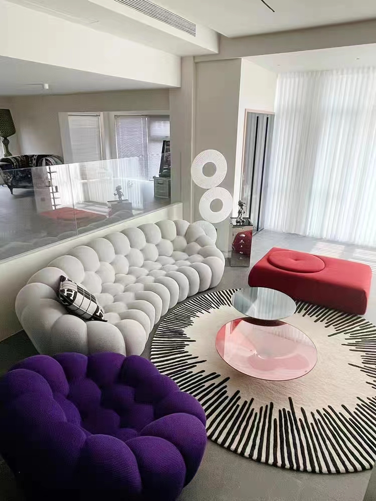 Luxury French Hotel Room Sofa Bubble Pumpkin Sofa