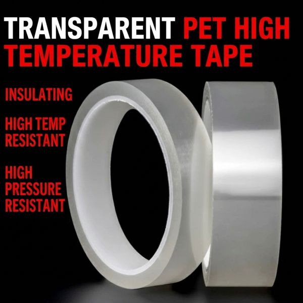 Ultra Clear PET High Temperature Tape with No Residue and 180-220℃ Heat Resistance for Electronics