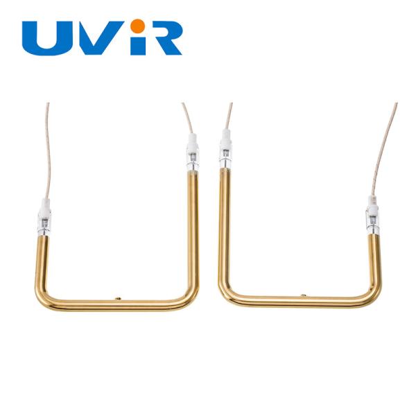 230V 910W U Type Heating Element Tube Gold Reflector Quartz Parts