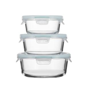 4-Lock Custom Glass Food Container with Back to School Design and Oven Safe High Borosilicate Glass