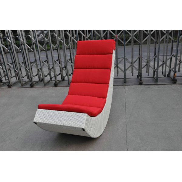 Rattan Rocking Chair , Aluminum Frame Comfortable Rocking Sofa