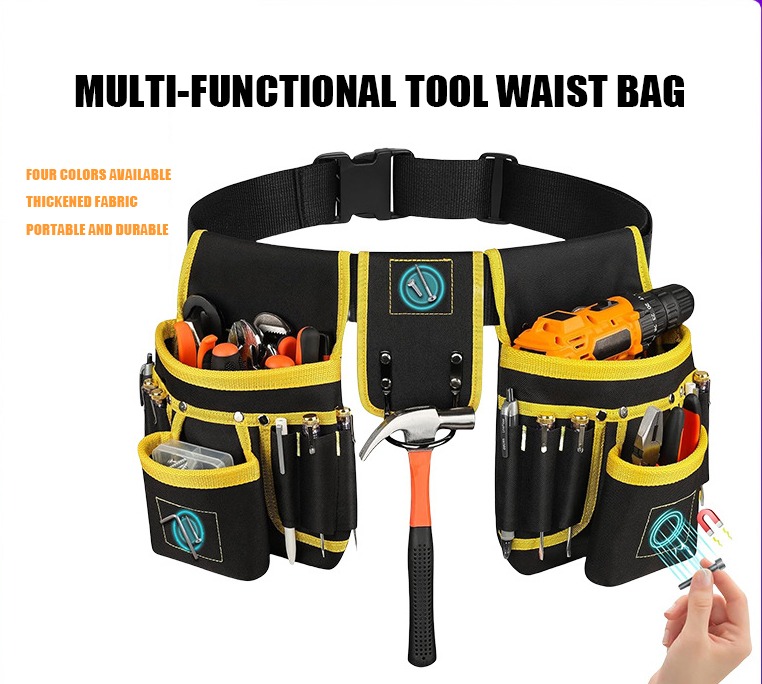 Magnetic Waterproof Heavy-Duty Adjustable Tool Belt Bag OEM/ODM Lightweight Multifunctional Tool Bag