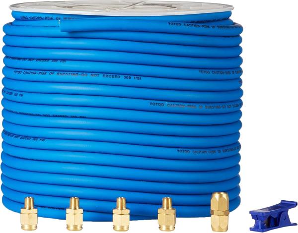 Blue Black Flexible Polyurethane Pneumatic Hose / High Pressure Air Rubber Hose