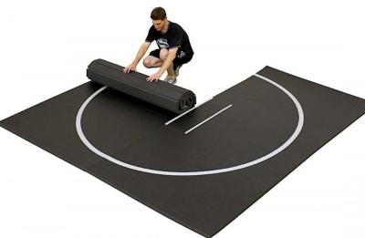 Taekwondo Xpe Floor Mats Flexi Carpet Bonded Foam 6' X 42' X 1-3/8  For Use As Cheerleading And Gymnastics Flooring.