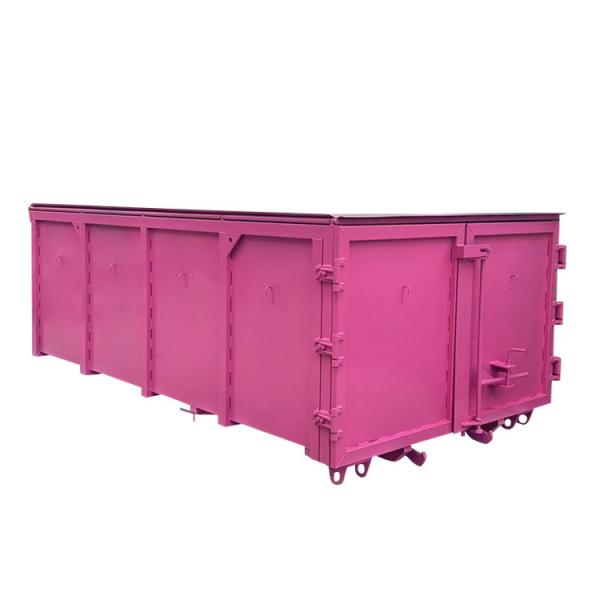 Reinforced Cor Ten Steel Roro Bin Roll Off Dumpster For Agriculture Demolition Coastal Waste Handling