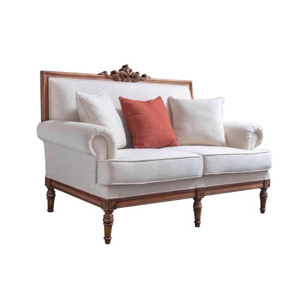 Hotel Sofa Lobby Reception furniture made by Birch wood carving frame Hige density sponge Fabric upholstered