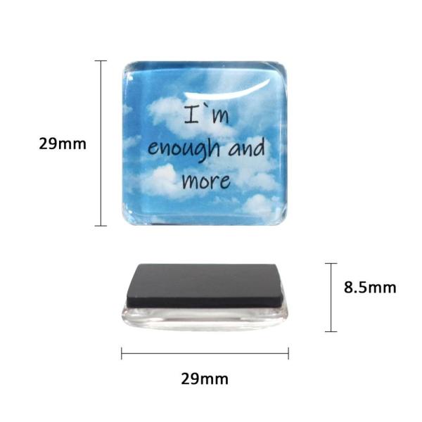 Conjunto de lembrança magnética de vidro diy personalizado multiuso durável 29*8,5 mm