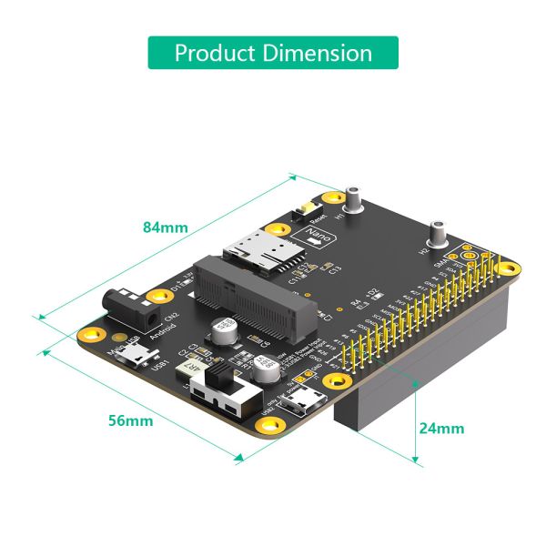 OEM 3G 4G & LTE Base HAT For Raspberry Pi Asus Tinker Board