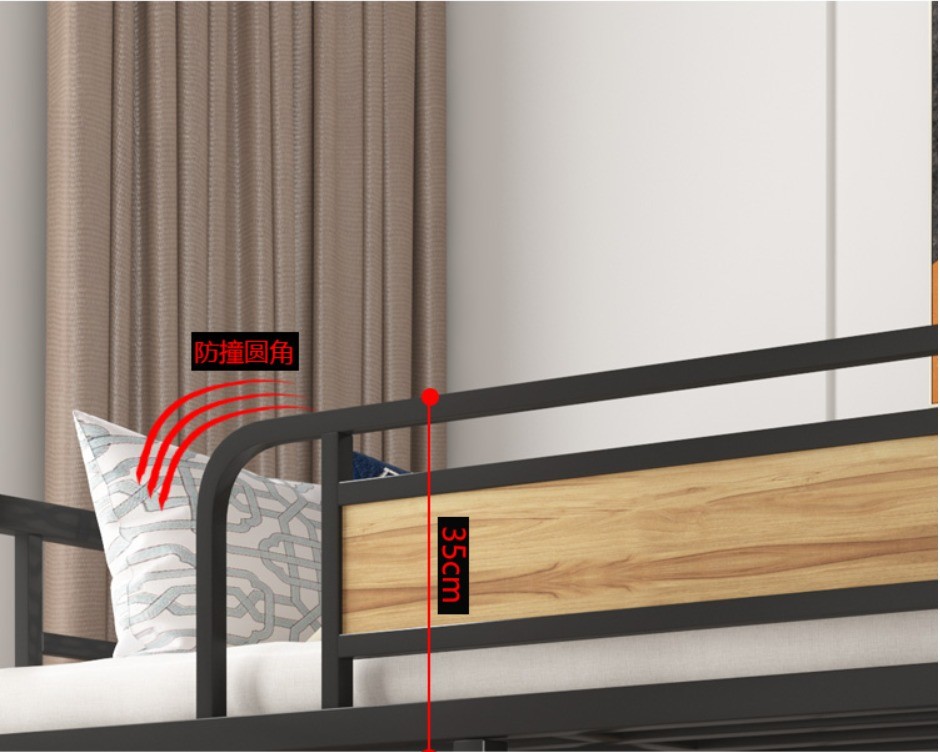 Apartment 1800*1800*2000 Single Wooden Children Plywood Loft Bed with Drawers Stairs
