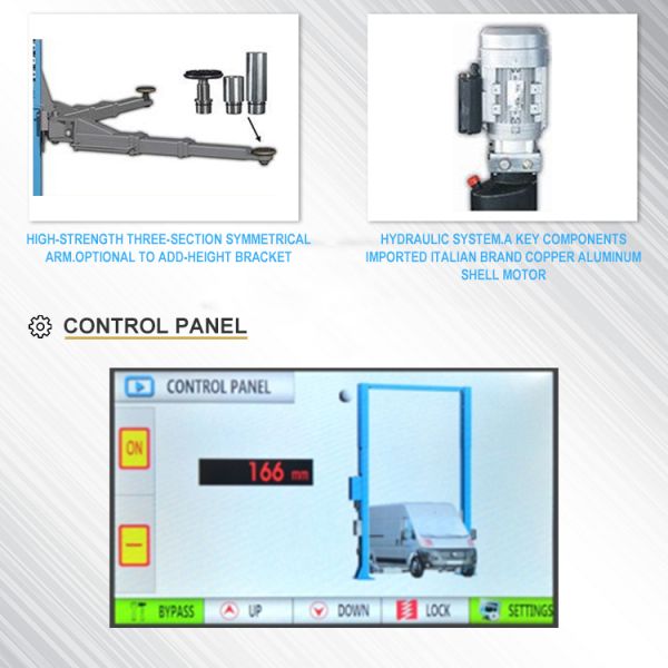 8000kg Auto Car Hoist 2 Post Hydraulic Car Lift