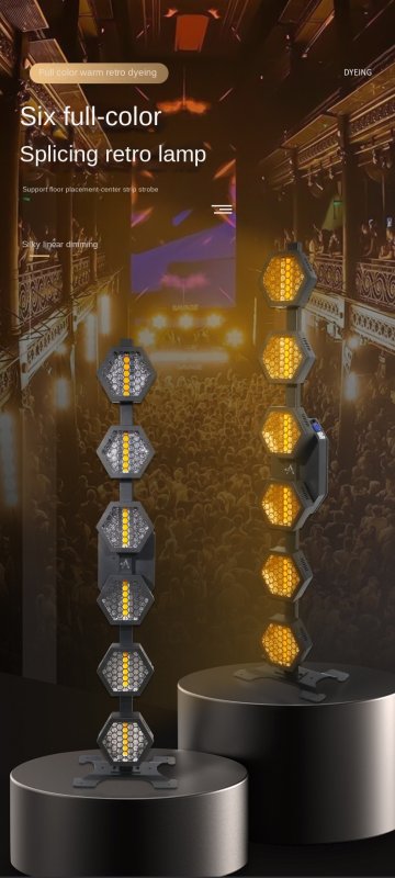 6-Pixel Flash Effect 100W Warm White Induction Lamps Stage Lights Background Atmosphere Spotlights Aluminum Lamp Body Daylight