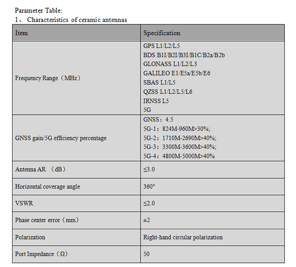 Full Star Full Frequency RTK GNSS Antenna Beidou GPS Surveying Mapping Measurement HT-T345
