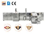 Linha de produção automática do cone do waffle, 61 moldes do cozimento do ferro fundido, material de aço inoxidável.