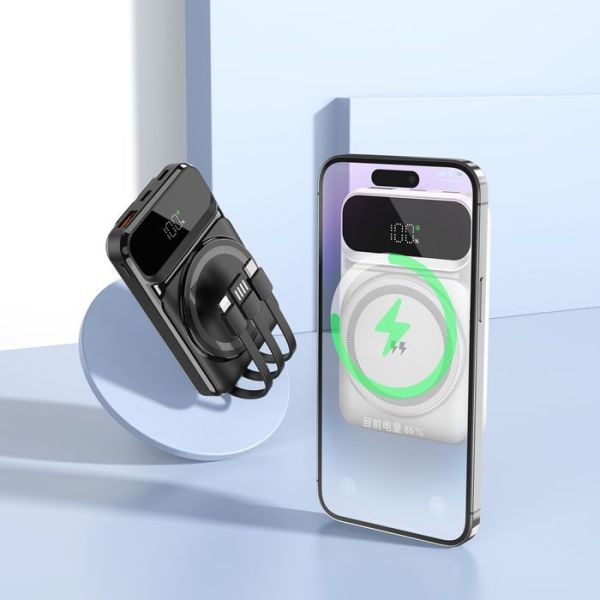OEM 10000mAh Magnetic Power Bank Wireless / Wired Super Fast Charging Power Bank