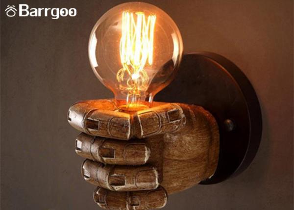 Fist Shape Bedroom Loft Indoor LED Wall Lights Sconce LED Edison Style Home Lighting