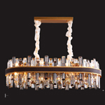 E14 Роскошные современные кристаллические люстры Ржавостойкие кожаные украшения Черный подвесный свет