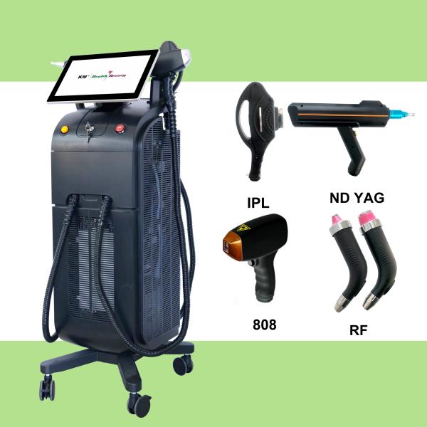755nm 808nm 1064nm Diode Laser Hair Removal And Tattoo Removal Machine