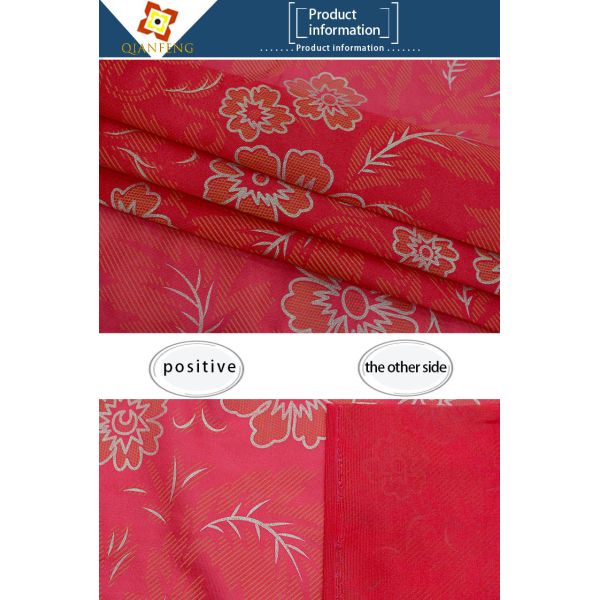 Factory direct selling mattress cloth warp knitted printed polyester gold powder bedspread cloth