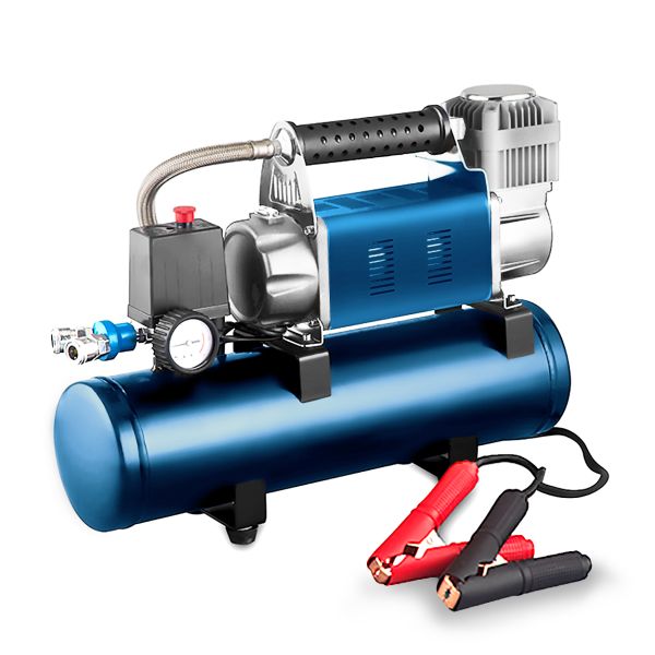 YANTU AM48 DC12V/24V 60MM Cylinder Air Compressor for Car Tires Max 160L/min 8L Tank