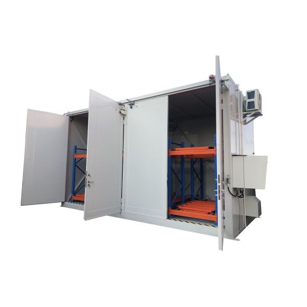 Outdoor Hazmat Storage Building Non Combustible Container For Drums And IBCs  Dangerous Substance