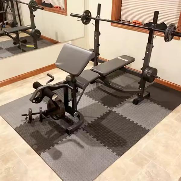 Non-Toxic Gym Mats Rubber foam Flooring 1m X 1m 1000-1000 Anti Slip for a Healthy Workout Environment