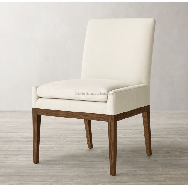 Silla de comedor de madera tapizada para restaurante y hotel moderno