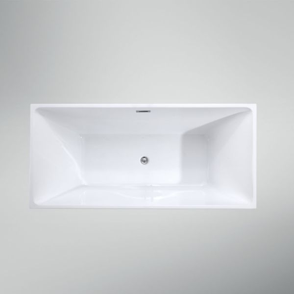 Customized Request Straight Acrylic Freestanding Bathtub with Whirlpool/Massage Function