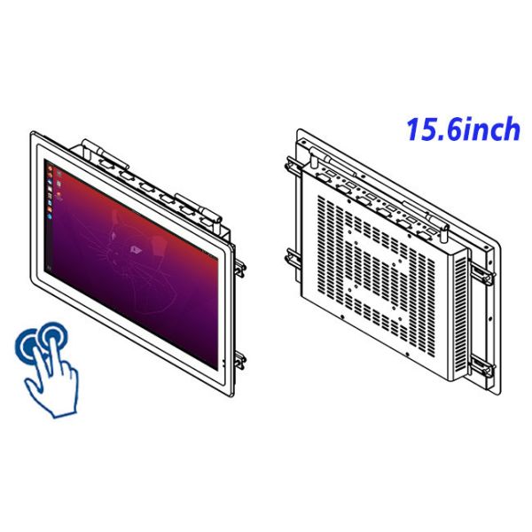 15.6-Inch Panel-Mount Linux Touch Screen for Smart Manufacturing and Digital Signage