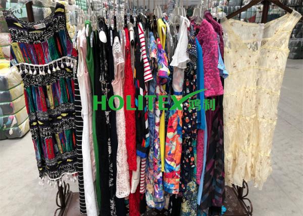Used women's clothing , ladies cotton dress , first grade British style second hand clothes