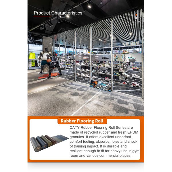 1мx20м Серое коммерческое резиновое напольное покрытие нескользящее для торгового центра