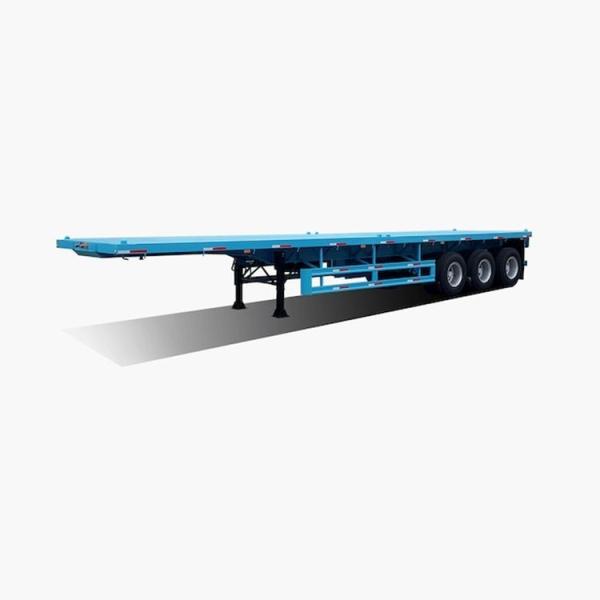                    40FT Flatbed Semi-Trailer with 3 Axles for Efficient Heavy Cargo Transportation             