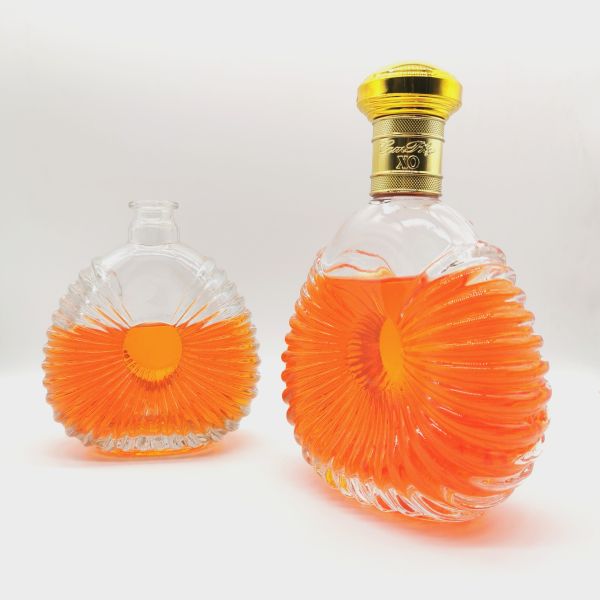 Botella de vidrio de 700 ml de vino, brandy, whisky y licor para estampado en caliente y vino