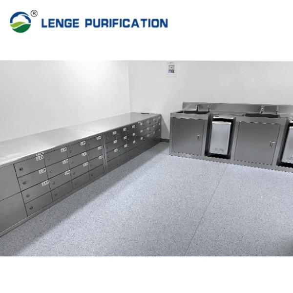 2200 * 350 * 600 Brushed Dull Polish Stainless Steel Shoe Stand With lockers