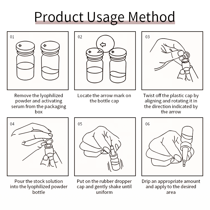OEM/ODM Ectoin Freeze Dried Powder 4g/Vial Anti-Aging Repair Post-Procedure Medical Aesthetic Skincare Essence