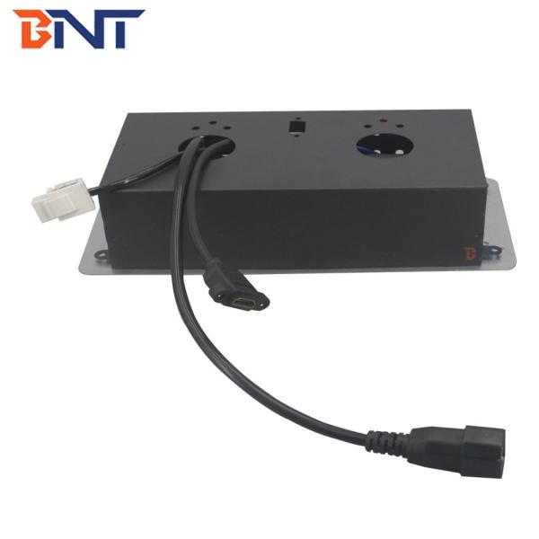 Video conference solution power changeable tabletop media pop up power outlet