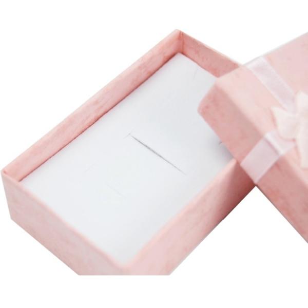Envasado de papel para el Día de la Madre Caja de regalo con linda cinta rosada grande Arco de corte a presión personalizado
