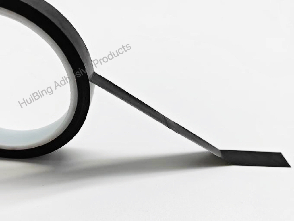 55µm Thickness Black PI Tape with Silicone Adhesive for 260°C Temperature Resistance