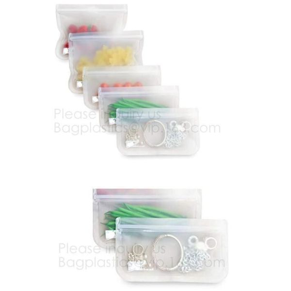 Kitchen Reusable Storage Silicone Food Fresh Bag with free hand baggy rack,preservation food fresh vacuum storage bag wa