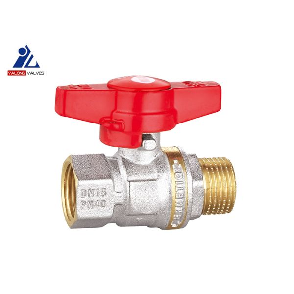 ISO228 Brass Ball Valve PN25 Male X Female Ball Valve T Handle