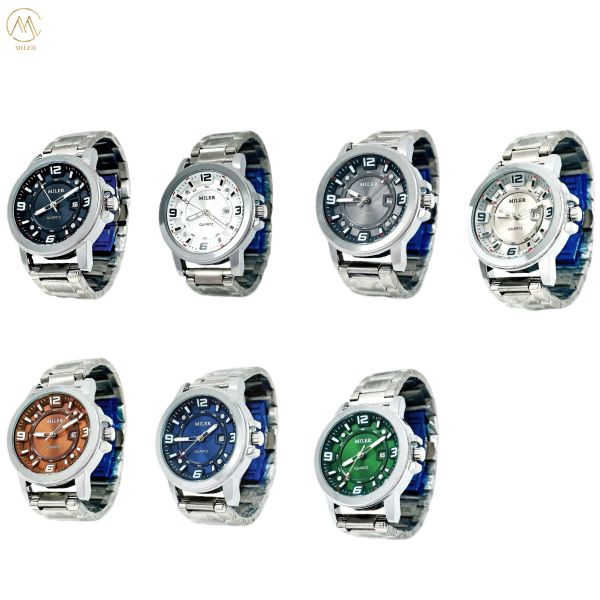 New Casual Sport Men Luxury Waterproof Quartz Watch with Stainless Steel Band